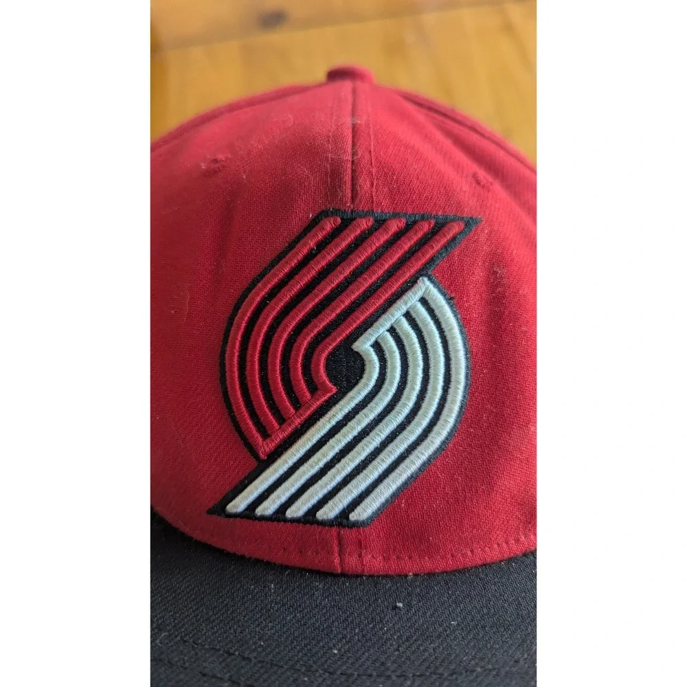 Mitchell Ness Portland Trail Blazers‎ Red Black Snapback Hat NBA Basketball Cap
